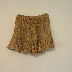 Yellow Floral Skirt Size Large